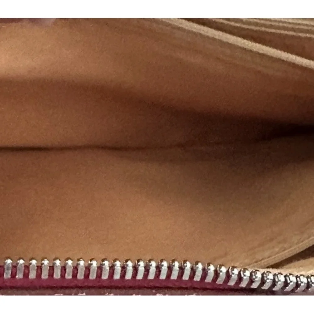 HOBO The Original Red Leather Zipper Closure Double Handles Shoulder Bag